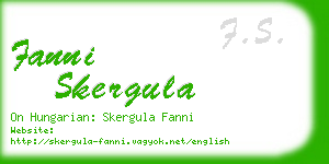 fanni skergula business card